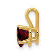 14K 6mm Heart Garnet pendant - Birthstone Company
