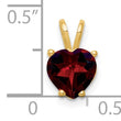 14K 7mm Heart Garnet pendant - Birthstone Company