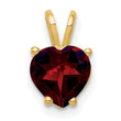 14K 7mm Heart Garnet pendant - Birthstone Company