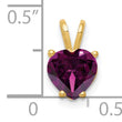 14K 7mm Heart Rhodolite Garnet pendant - Birthstone Company