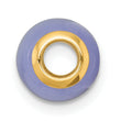 Lavender Oval Jade Bead Slide Pendant in 14K Yellow Gold, 9.1mm