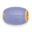 Lavender Oval Jade Bead Slide Pendant in 14K Yellow Gold, 9.1mm