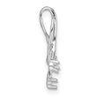 14k White Gold Holds 3-1.6mm Stone Twisted Chain Slide Mounting