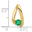 14K 4mm Emerald pendant