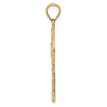 14K D/C Cross Pendant