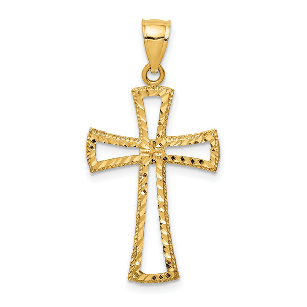 14K D/C Cross Pendant