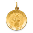 14k Solid Polished/Satin Small Round St. Jude Thaddeus Medal