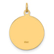 14k Solid Polished/Satin Small Round St. Michael Medal