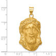 14k Hollow Polished/Satin Large Jesus Medal