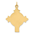 14k Hollow Polished/Satin Medium Jesus Medal Cross