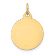 14k Polished/Satin Small Round Jesus Medal