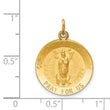 14k Solid Polished/Satin Round Our Lady of Guadalupe Medal
