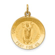 14k Solid Polished/Satin Round Our Lady of Guadalupe Medal
