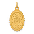 14k Solid Polished/Satin Medium Oval Scalloped Miraculous Medal
