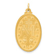 14k Solid Polished/Satin Large Oval Miraculous Medal