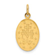 14k Solid Polished/Satin Small Oval Miraculous Medal