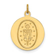 14k Solid Polished/Satin Round Miraculous Medal