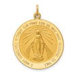 14k Solid Polished/Satin Round Miraculous Medal