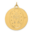 14k Solid Polished/Satin Large Round Miraculous Medal