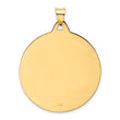 14k Solid Polished/Satin Large Raised Round Milagrosa Medal