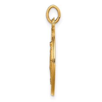 14k Solid Polished/Satin Small Round Miraculous Medal