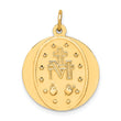 14k Solid Polished/Satin Small Round Miraculous Medal