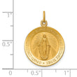 14k Solid Polished/Satin Small Round Miraculous Medal