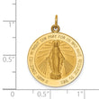 14k Solid Polished/Satin Large Round Miraculous Medal