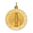14k Solid Polished/Satin Large Round Miraculous Medal