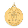14k Solid Polished/Satin Extra Large Round Miraculous Medal