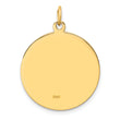 14k Solid Polished/Satin Medium Round St. Christopher Medal