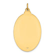 14k Solid Polished/Satin Large Oval St. Christopher Medal