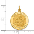 14k Solid Polished/Satin Small Round St. Joseph Medal