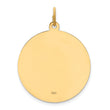 14k Solid Polished/Satin Large Round St. Joseph Medal