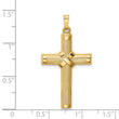 14k Hollow Polished Center X Cross