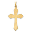 14k Hollow Polished Fleur de Lis Cross