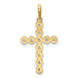 14K CZ Cross Pendant