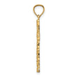 14K Nugget Cross Pendant