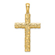 14K Nugget Cross Pendant