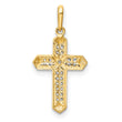 14K Cross CZ Pendant