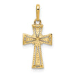 14K D/C Cross Pendant