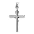 14k White Gold Hollow Crucifix Pendant