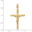 14k Hollow Crucifix Pendant