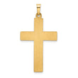 14k Two-tone Hollow Polished Textured Latin Crucifix