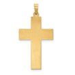 14k Two-tone Hollow Polished Rope Edge Latin Crucifix