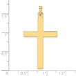 14k Polished Solid Cross Pendant
