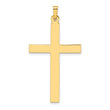 14k Polished Solid Cross Pendant