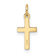 14k Polished Solid Cross Pendant