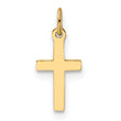 14k Polished Solid Cross Pendant
