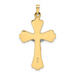 14k Two-tone Polished Solid INRI Curcifix Cross Pendant